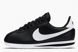 Nike Cortez de piel Negras y Blancas