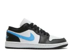 AIR JORDAN 1 LOW 'BLACK UNIVERSITY BLUE'