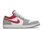 AIR JORDAN 1 LOW 'LIGHT SMOKE GREY GYM RED'