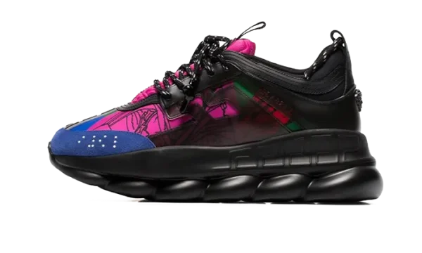 Chain Reaction Blue Black Fuchsia