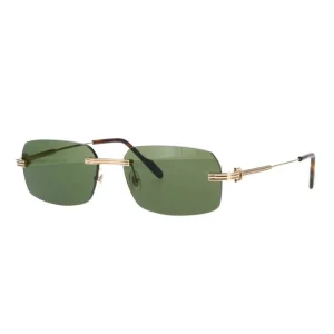 Sunglasses Cartier Gold Frame Green Lenses CTR004